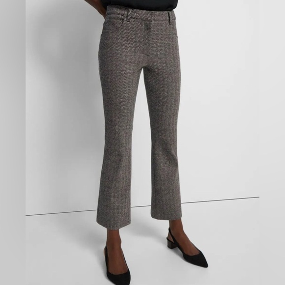 Theory Pants - Theory Size 2‎ Herringbone Flare Leg Dress Pants